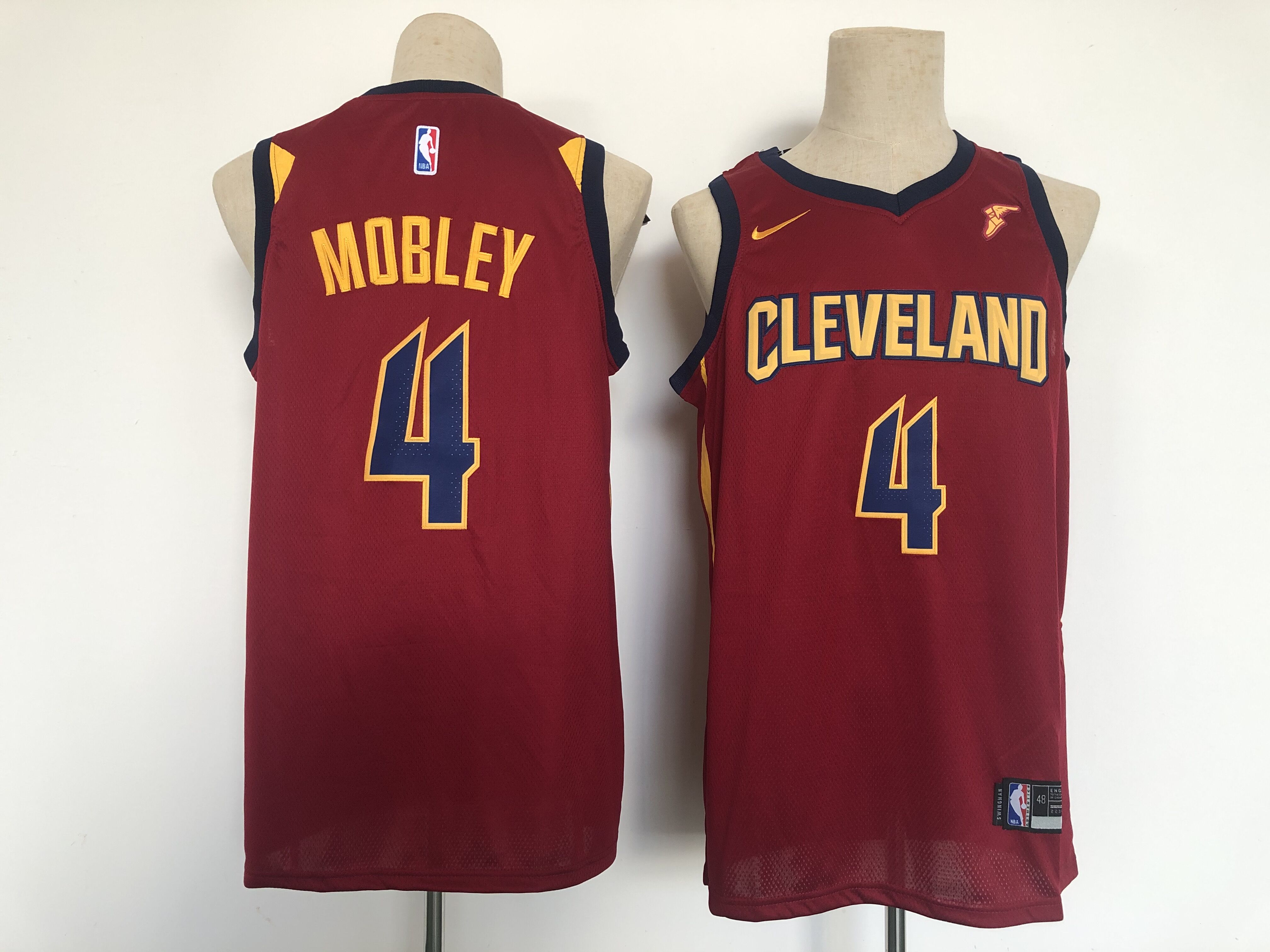 NBA Men Cleveland Cavaliers 4 Mobley red jersey